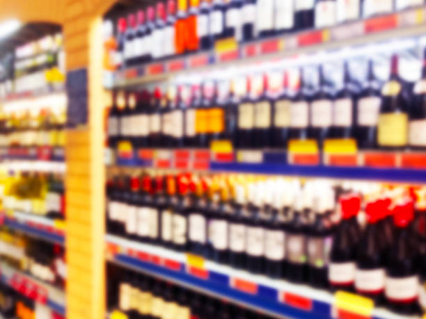 istock Abstract blurred supermarket store and refrigerators in department store. Interior shopping mall defocused background. Business food. Bokeh light background. Blur supermarket. Drink zone concept 1141381663