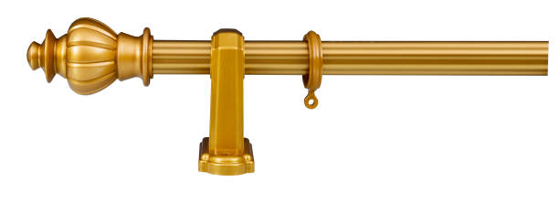 Curtain rod and accessories Curtain rod and accessories curtain rail stock pictures, royalty-free photos & images
