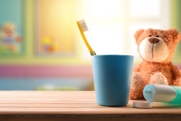 istock Oral hygiene for children in room front 1141397565