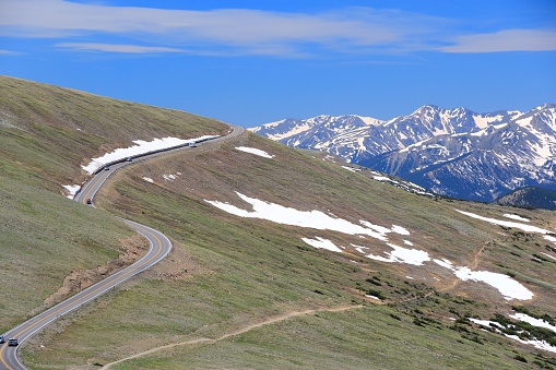 Trail Ridge Road of Rocky Mountain National Park in Colorado, USA.