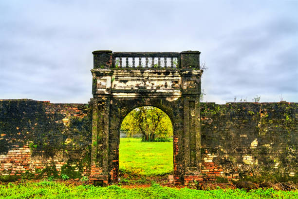 Ancient gate at the Forbidden City in Hue. UNESCO world heritage in Vietnam