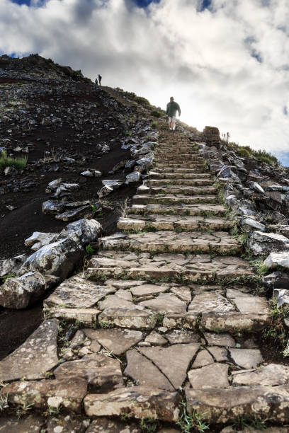 istock Stairs to the mountains in Madeira 1141406109