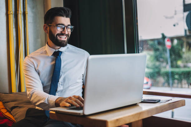 istock Young businessman at coffee shop 1141407712