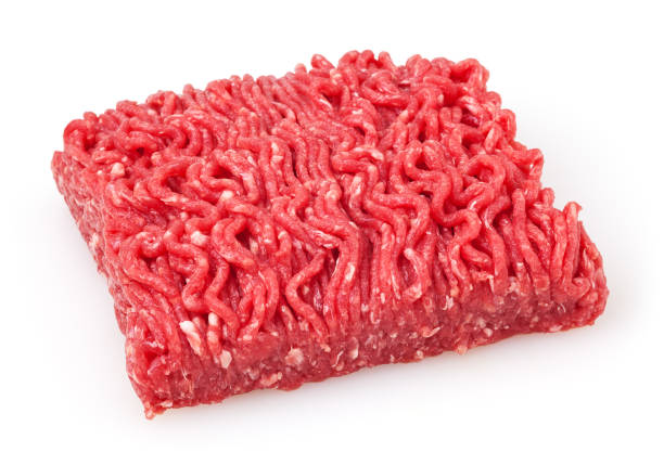istock Fresh raw beef minced meat isolated on white background 1141410072