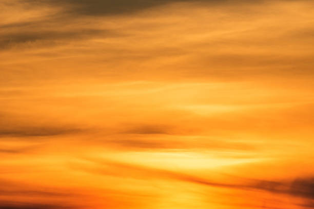 istock Orange sky background at evening with clouds. Sunset 1141417932