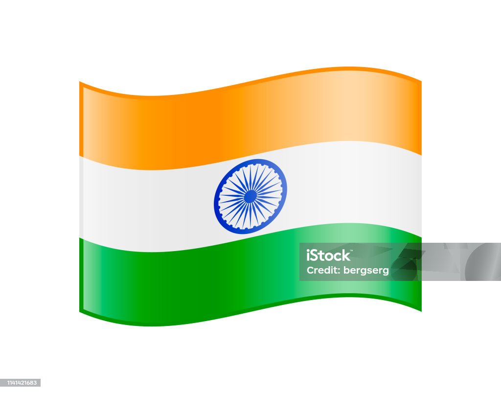 Waving Flag Of India Glossy Icon Stock Illustration - Download Image Now -  Cartoon, Indian Flag, Asia - iStock