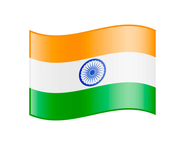 Waving Flag Of India Glossy Icon Stock Illustration - Download Image Now -  Cartoon, Indian Flag, Asia - iStock
