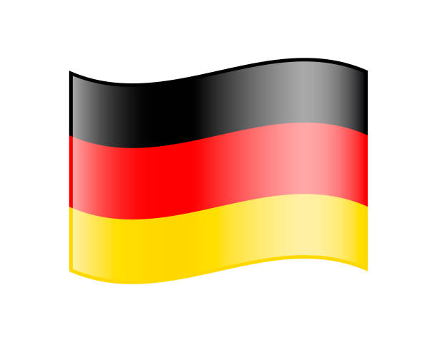 istock Waving Flag of Germany. Glossy Icon 1141421716