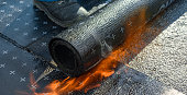 Heating and melting of bitumen rolls
