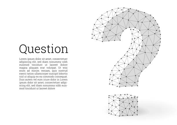 Question mark low poly design. Ask, help and problem concept. Abstract modern polygonal design of question mark. Polygon vector wireframe concept. Question mark low poly design. Ask, help and problem concept. Abstract modern polygonal design of question mark. Polygon vector wireframe concept. support borders stock illustrations