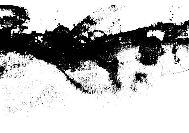 istock Abstract vector background for design use. Chinese ink mark. Black brush strokes. Freehand drawing. Vector illustration. Splashing ink. 1141430969