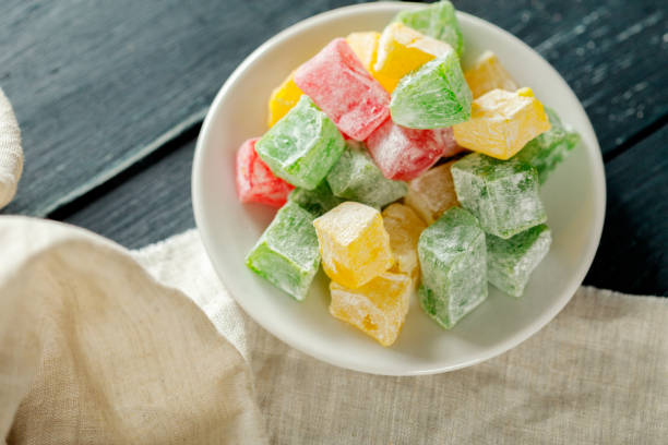 istock traditional eastern desserts on wooden background 1141433670