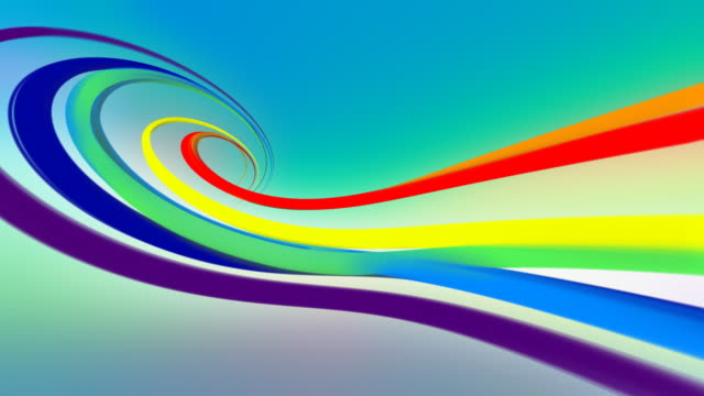 Rainbow strokes on blue. Middle twenty seconds loops.