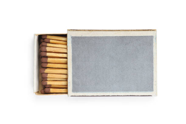 matchbox One matchbox isolated on a white background unlit match stock pictures, royalty-free photos & images