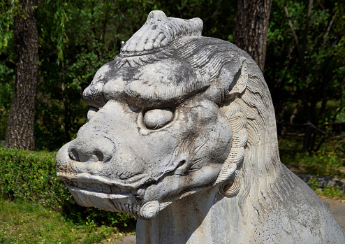 Statue of Qilin on the Sacred Way to the Ming Tombs