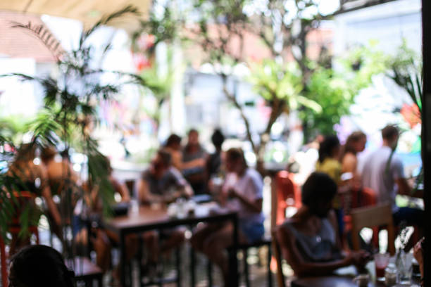 Blurred background of people who is visitig cafe. Blurred background of people who is visitig cafe. Morning concept. busy restaurant tables stock pictures, royalty-free photos & images