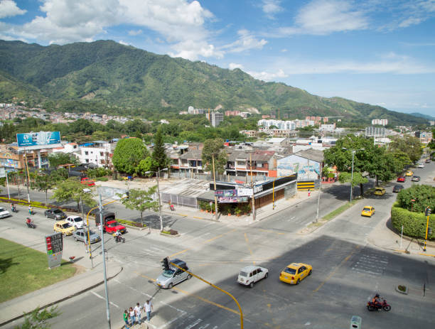 Ibagué is a Colombian municipality with an urban area divided into 13 communes and its rural area in more than 17 corregimientos, 144 lanes and 14 inspections. It was founded on October 14, 1550 Ibagué, Tolima / Colombia - November 6, 2016. Panoramic of the city. Colombian municipality located in the center-west of Colombia, in the Central Cordillera of the Andes. tolima stock pictures, royalty-free photos & images