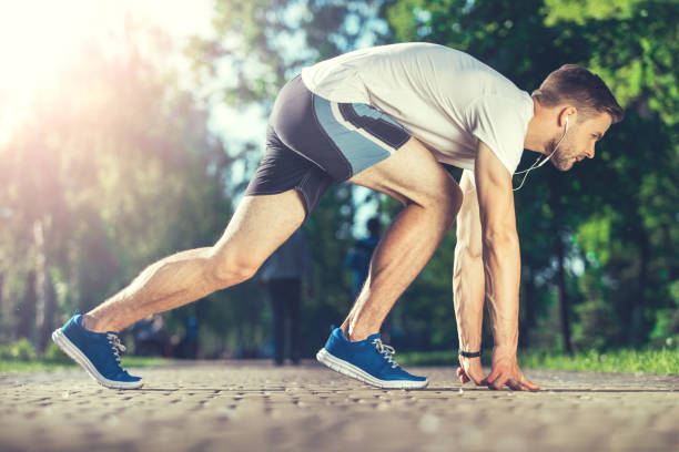istock Guy is going to run outdoors 1141443522