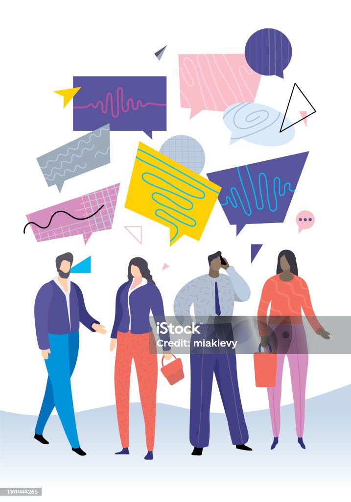 Business people communication Easily editable flat vector illustration on layers.
No transparencies used. Multiracial Group stock vector