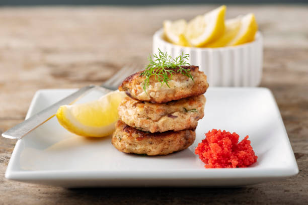 istock Traditional Danish Fiskefrikadeller or fish cakes. 1141444315