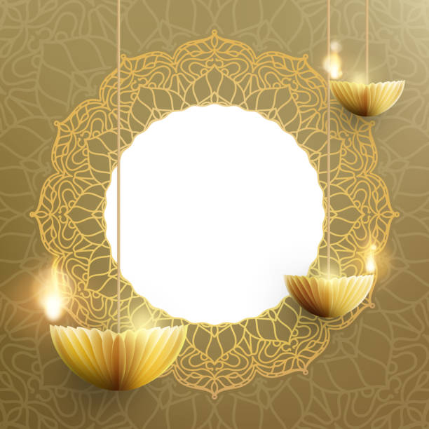 Happy Diwali card template. The Indian festival of lights. EPS 10 Happy Diwali card template. The Indian festival of lights. EPS 10 vector file included diya oil lamp stock illustrations