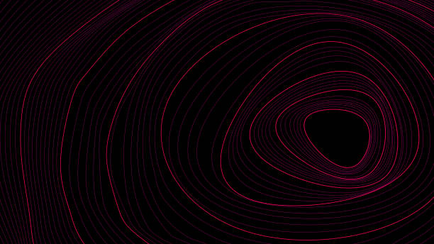 istock aesthetic curved circles on black background. 3D rendering. 1141448644
