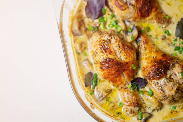 istock Oven baked chicken legs in wine sauce 1141450620