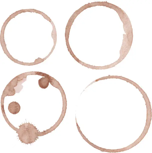 Vector illustration of coffee stains