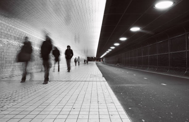 istock Tunnel for pedestrians and cyclists at night 1141450748