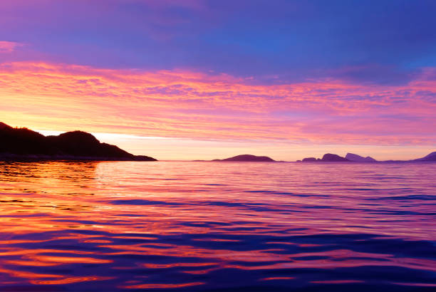 istock Sunset at sea in Senja Island, Norway. 1141451794