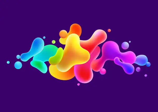 Vector illustration of Background with abstract colored bubbles