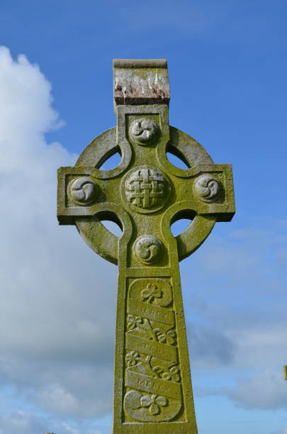 Gorgeous stone celtic cross in Ireland.