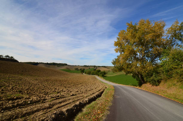 istock Plowed Fields Ready for Crops in Tuscany Italy 1141457380