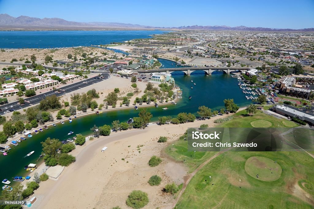 Aerial Of Lake Havasu City Arizona Stock Photo Download Image Now