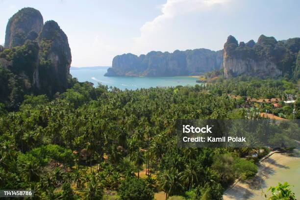 Railay Beach Peninsula Landscape Stock Photo - Download Image Now - Railay Beach, Andaman Sea, Ao Nang