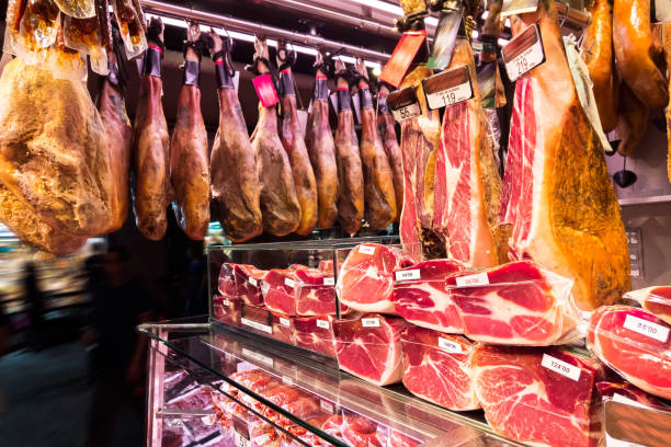 istock Meat delicatessen on market 1141460271