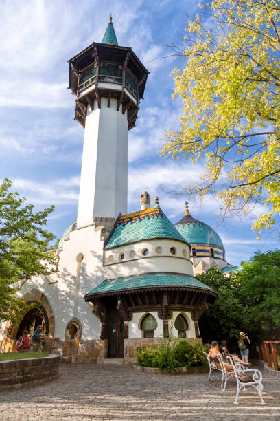 Budapest, Hungary - July 11,2015: Exterior view of Elephant House in the Budapest Zoo, the oldest zoo park in Hungary and one of the oldest in the world.