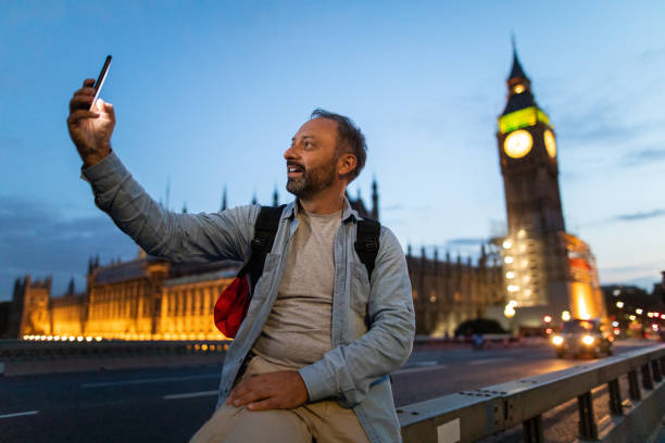istock Selfie in front of Big Ben on night 1141460590