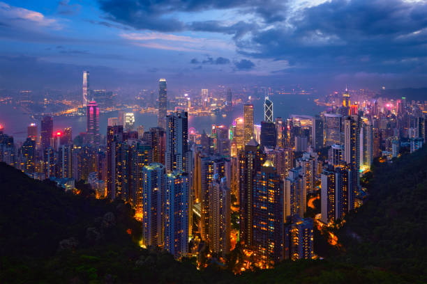 istock Hong Kong skyscrapers skyline cityscape view 1141462646