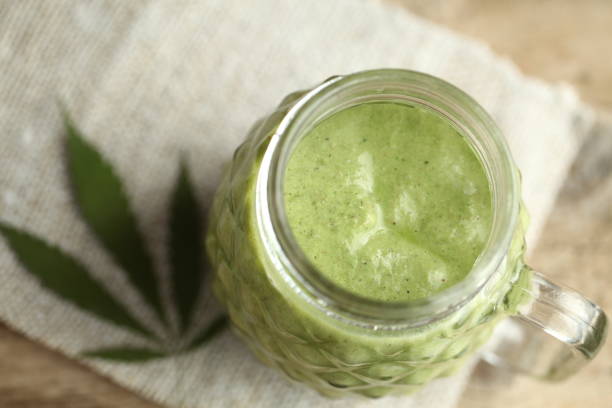 istock fresh cannabis smoothie green cream color 1141464645