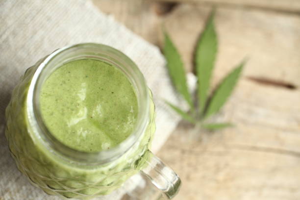 istock fresh cannabis smoothie green cream color 1141464649