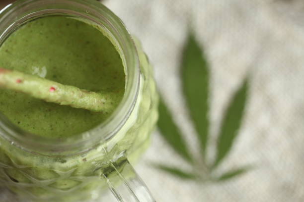 istock fresh cannabis smoothie green cream color 1141464653