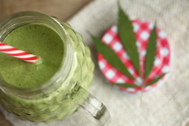 istock fresh cannabis smoothie green cream color 1141464663