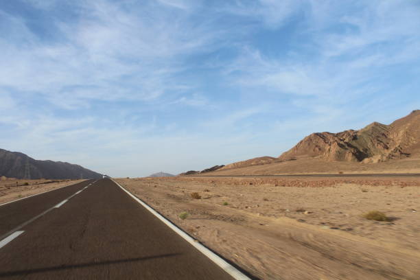 Road in the mountains of Dahab. Egypt