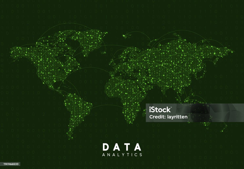 World Map Data Visualization Stock Illustration - Download Image Now ...