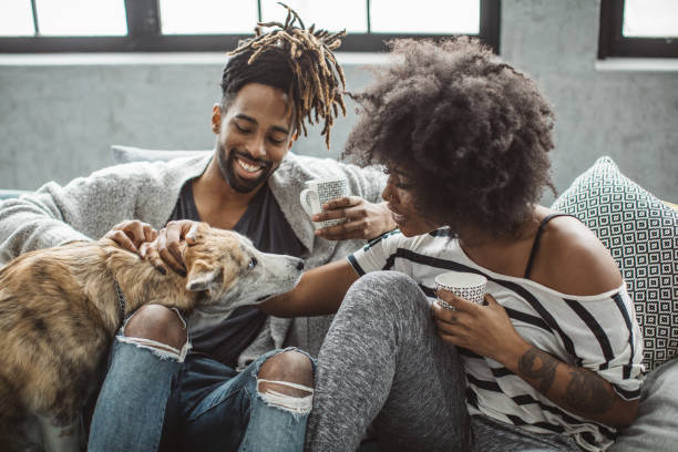 istock Weekend at home with pet dog 1141468167