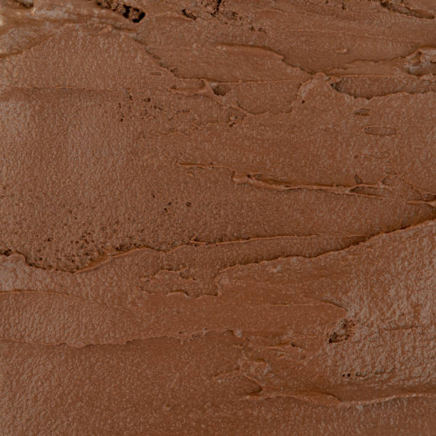 Texture of chocolate ice cream. stock photo