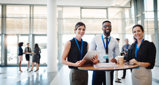 Making new connections was the highlight of this conference stock photo