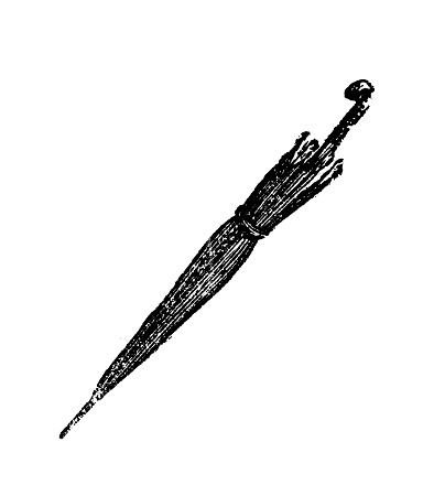Antique illustration of umbrella