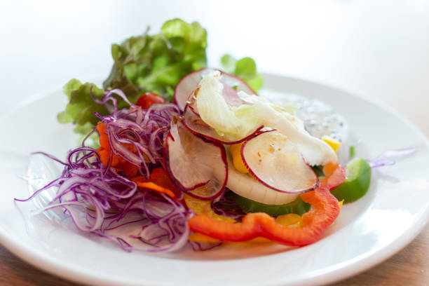 vegetable salad In a white plate